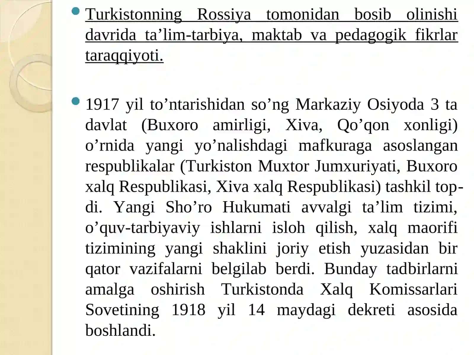 Turkistonning tarbiya, maktab va pedagogik fikrlari 3