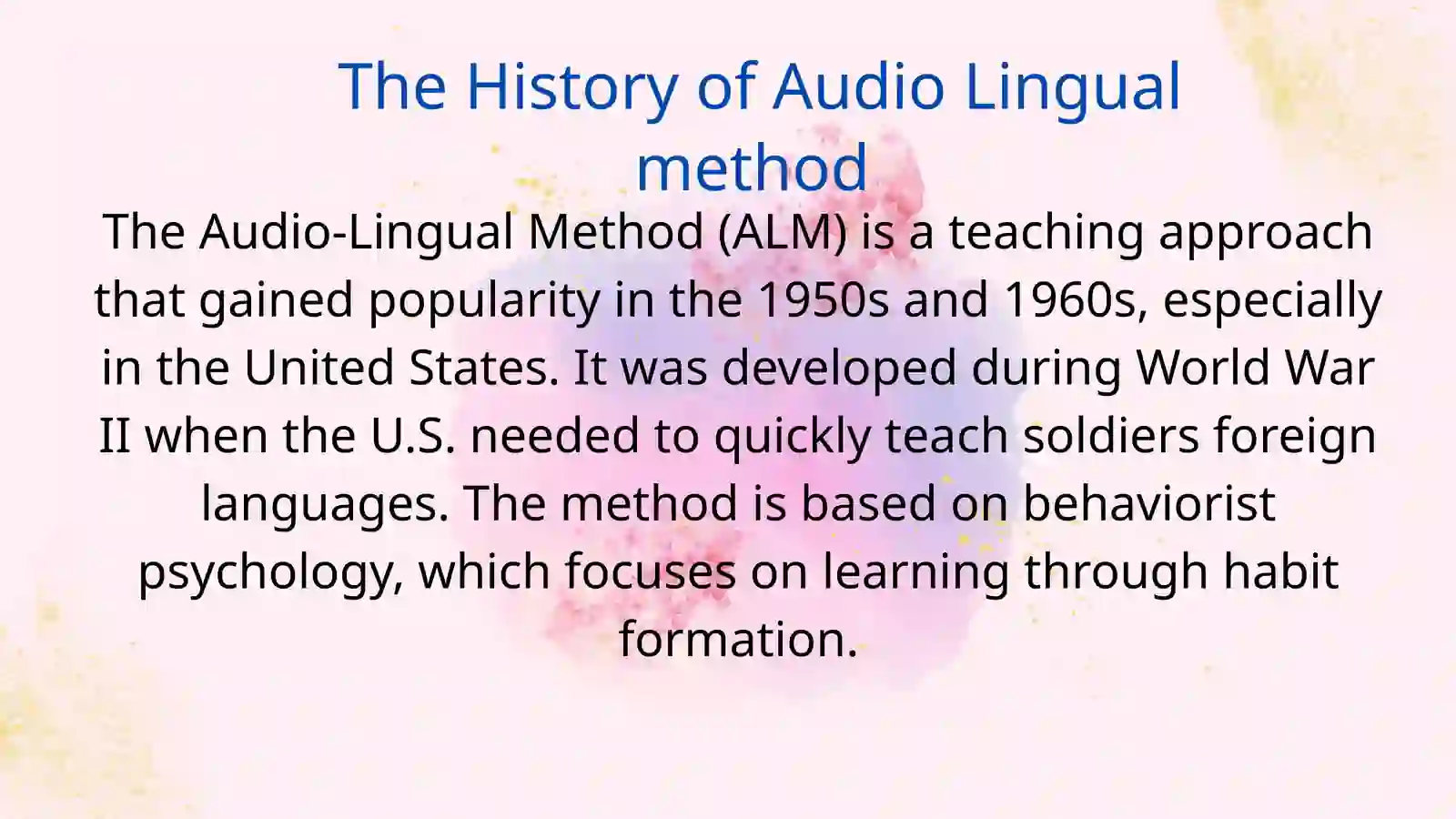 Audio-lingual method 3