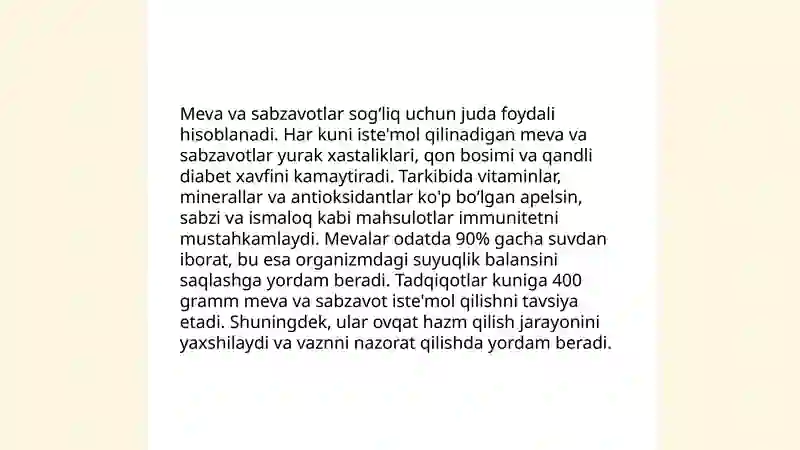 Meva va sabzavotlar 3