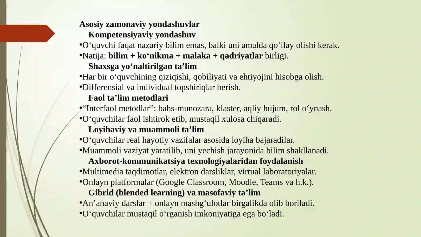 O‘quv Mashg‘ulotlarini Tashkil Etish va O‘tkazishga Zamonaviy Yondashuvlar 3