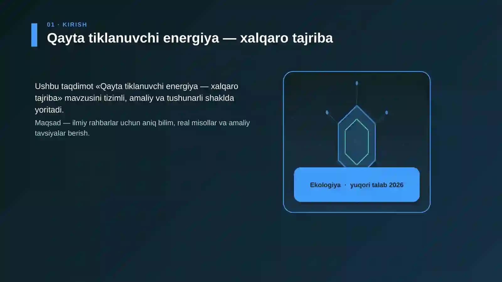 Qayta tiklanuvchi energiya — xalqaro tajriba 3