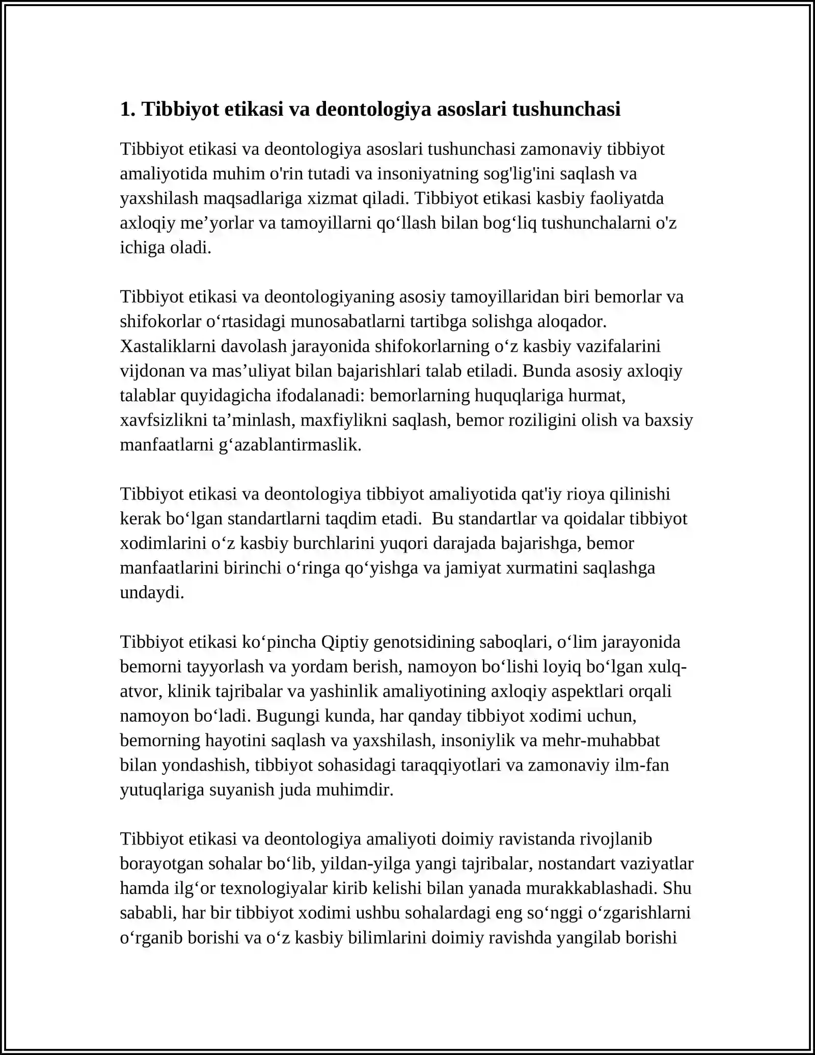TIBBIYOT ETIKASI VA DEONTOLOGIYA ASOSLARI 3