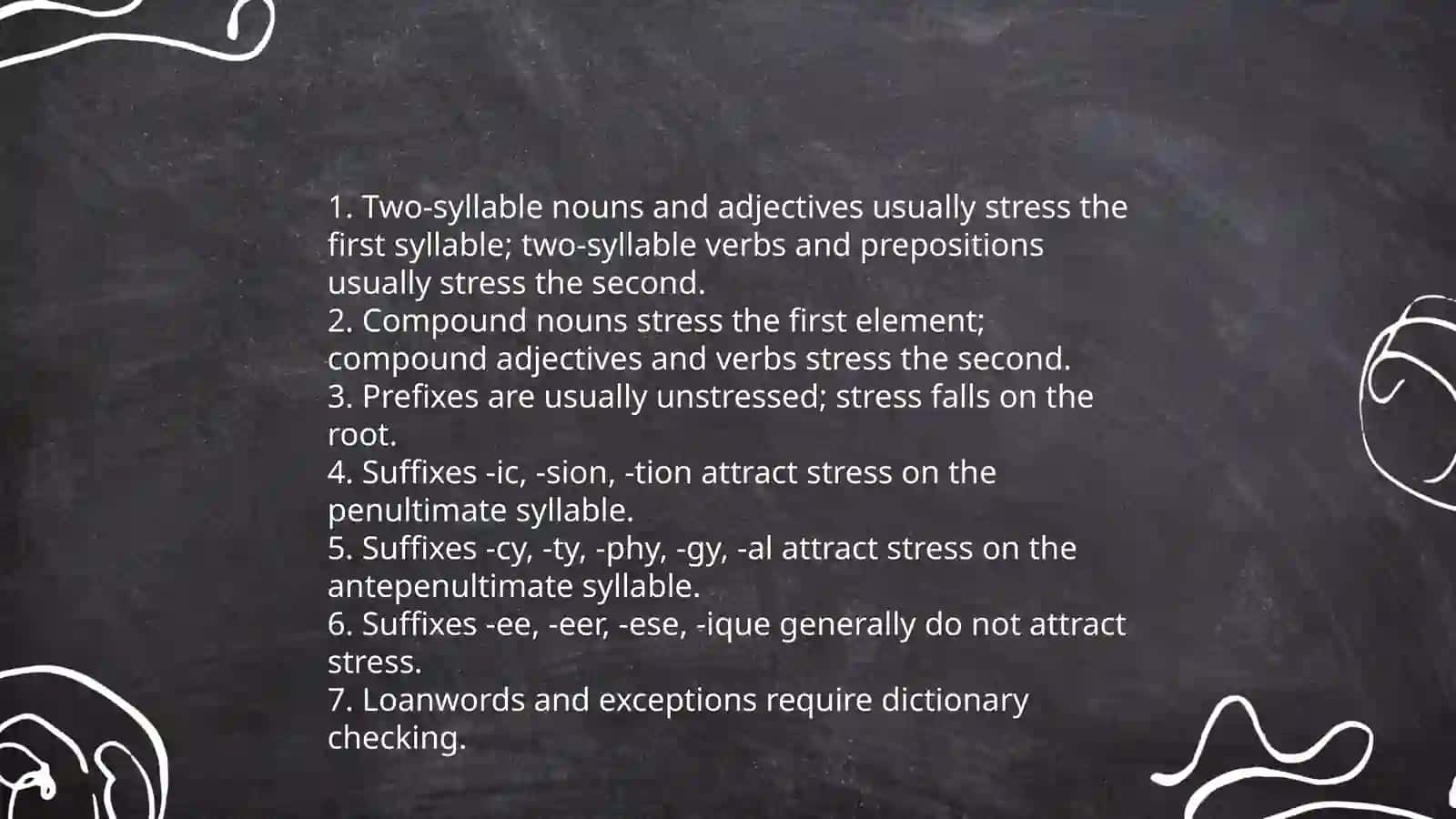 Stress in English 3