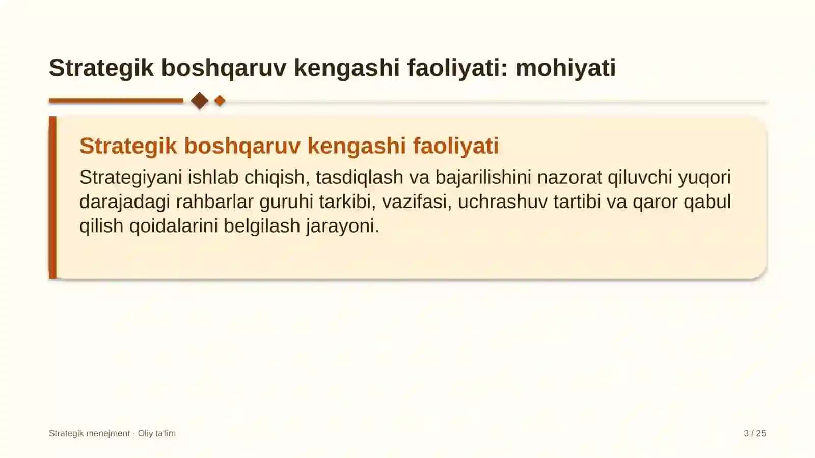 avtomobillarga gaz to'ldirish shoxobchalarida strategik boshqaruv kengashi faoliyatini tashkil etish 6860 3