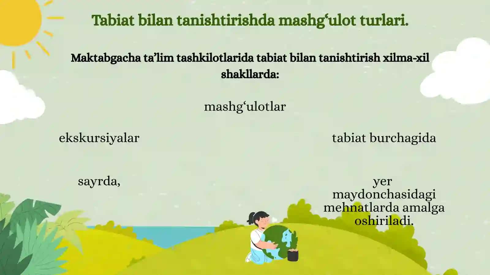 Tabiat bilan tanishtirishning ish shakllari 3