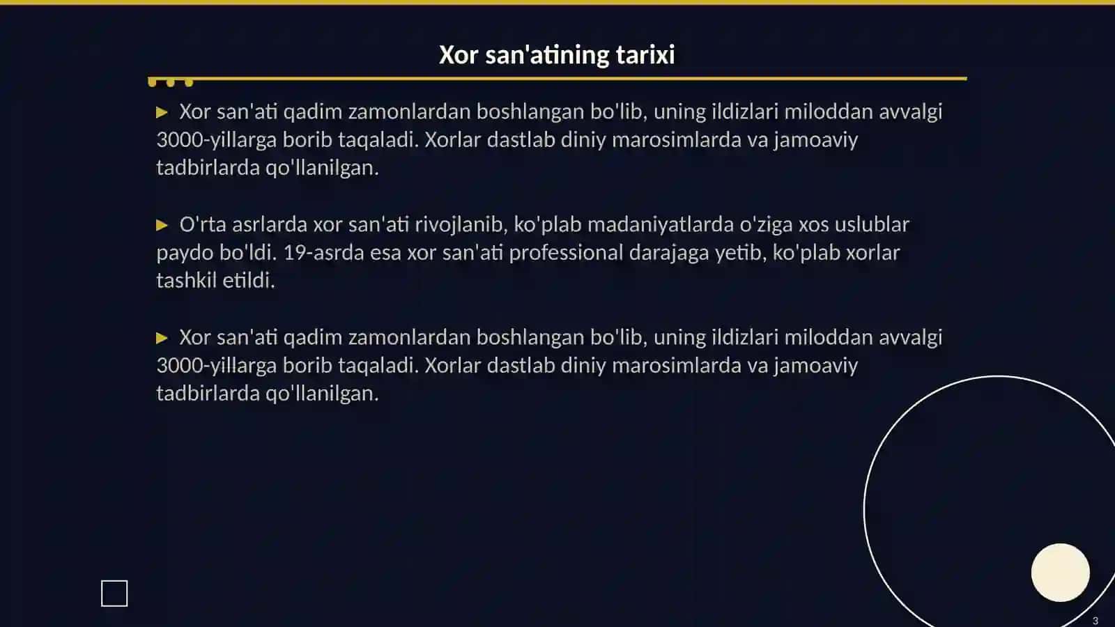 Xor va xorshunoslik 3