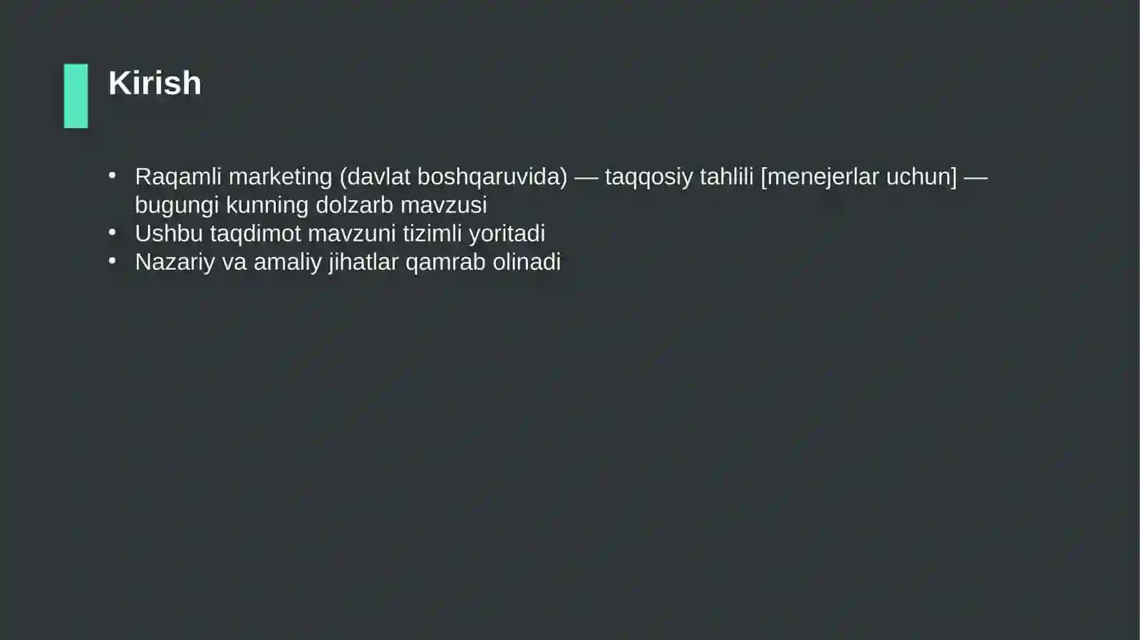 Raqamli marketing (davlat boshqaruvida) — taqqosiy tahlili [menejerlar uchun] 3