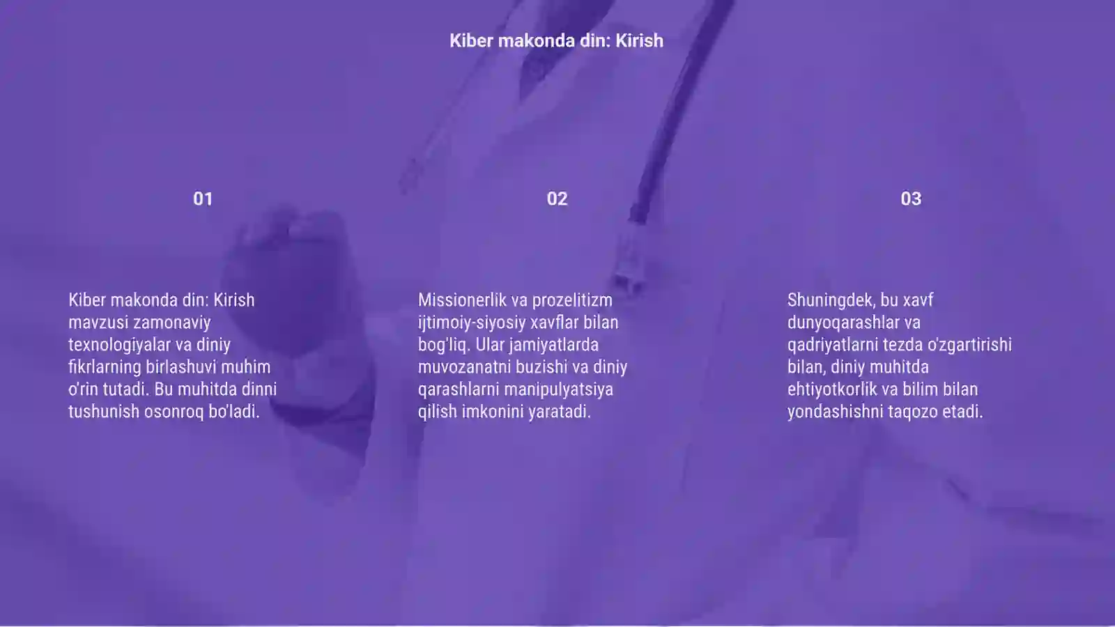 Kiber makonda din: Kirish 3
