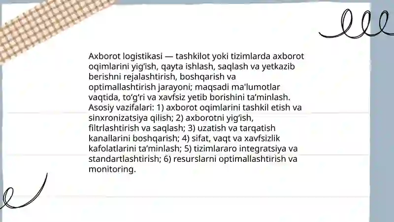 Axborot logistikasi 3