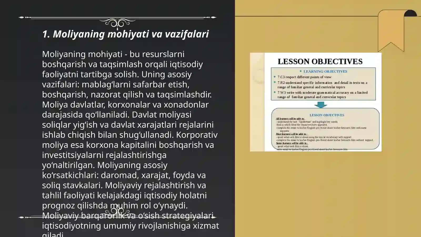 Moliyanining asosiy maqsadi va vazifalari 3