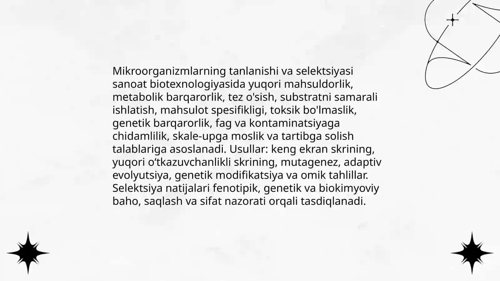 Mikroorganizmlarning tanlanishi va selektsiyasi 3