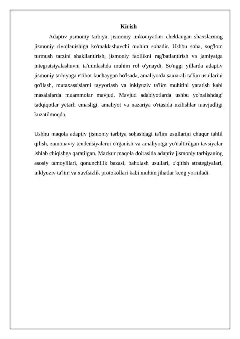 Adaptiv jismoniy tarbiyada o'qitish strategiyalari 3