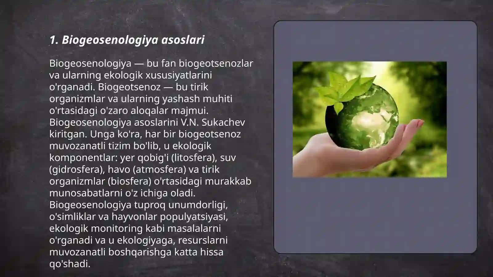Biogeosenologiya. Biogeosenoz va ekosistema tushunchalari 3