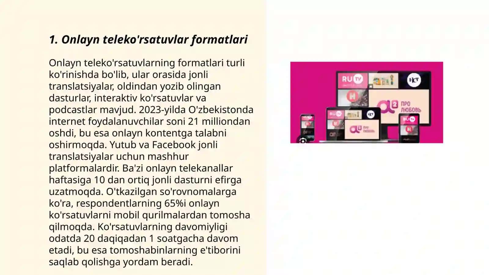 Onlayn teleko'rsatuvlar va radioeshittirishlar,internet nashrlari tasnifi 3