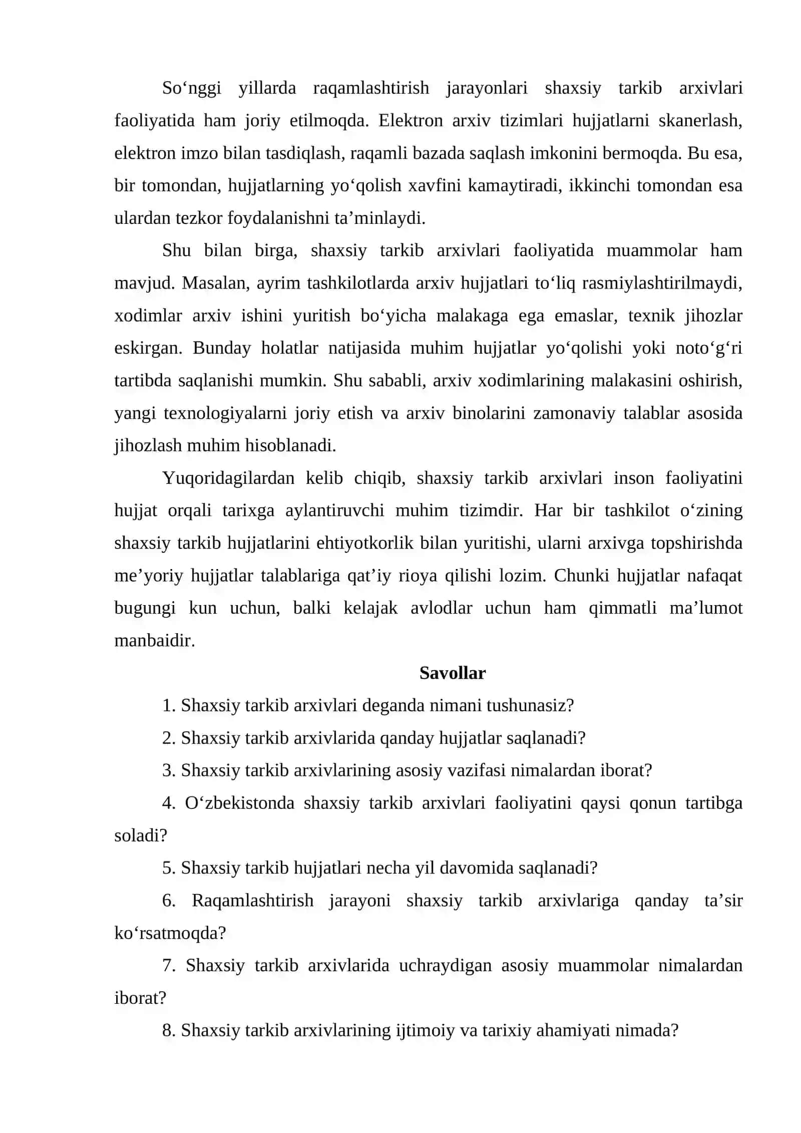 Shaxsiy tarkib arxivlar faoliyati 3