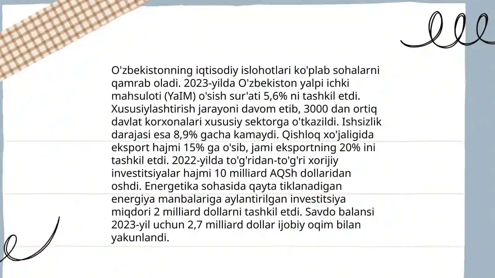 O’zbekiston jahonga yuz tutmoqda 3