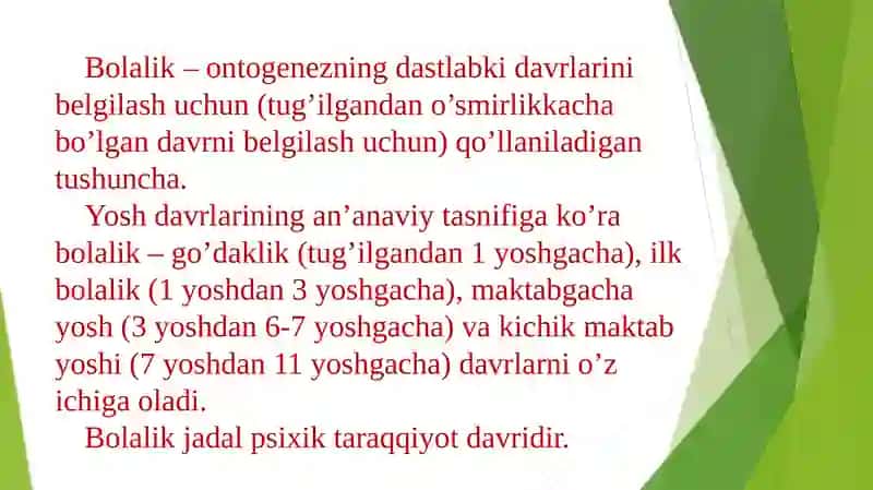 Bolalar psixologiyasi fanining predmeti va metodlari 3
