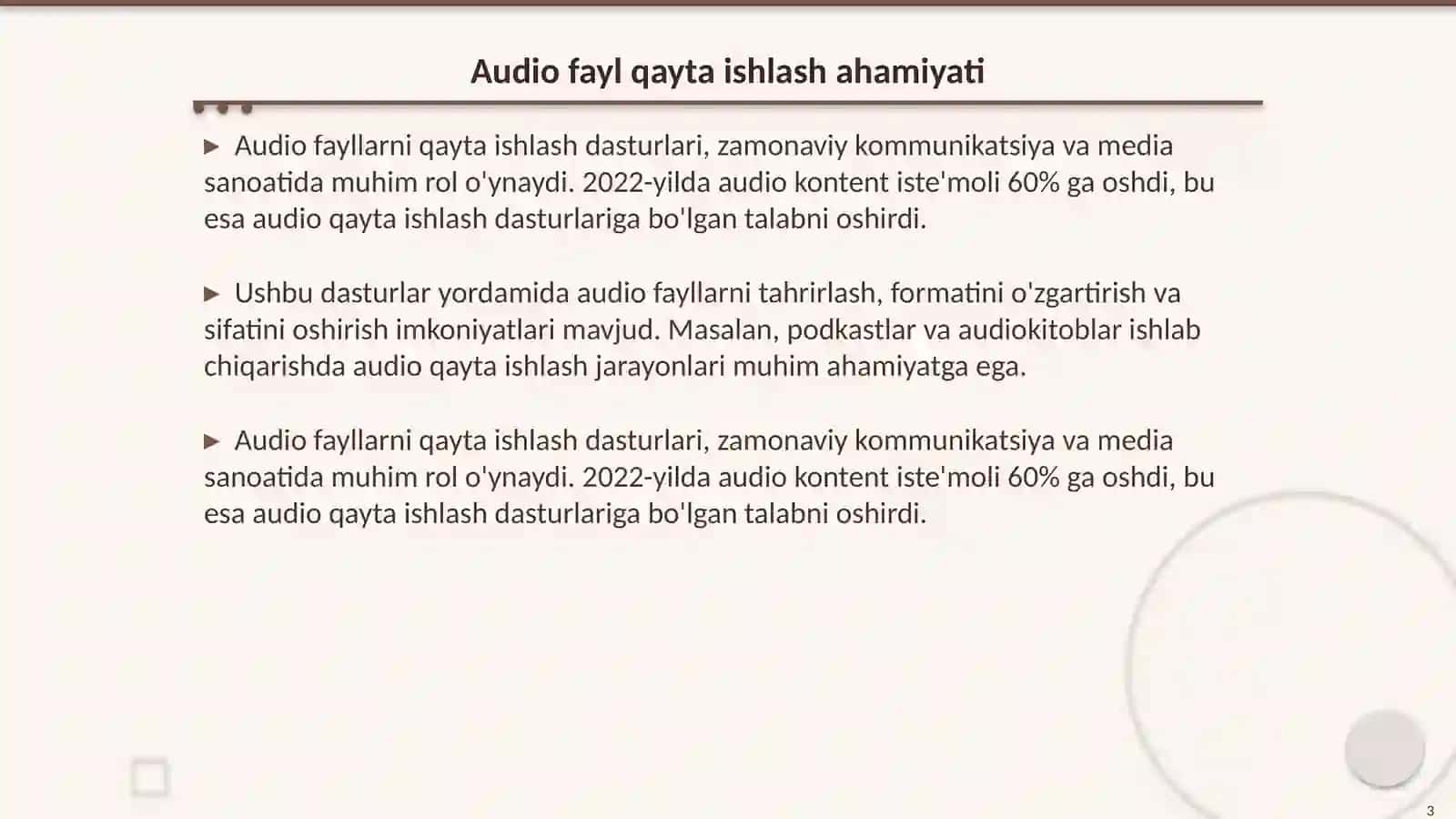 Audio fayllarni qayta ishlash dasturi 3