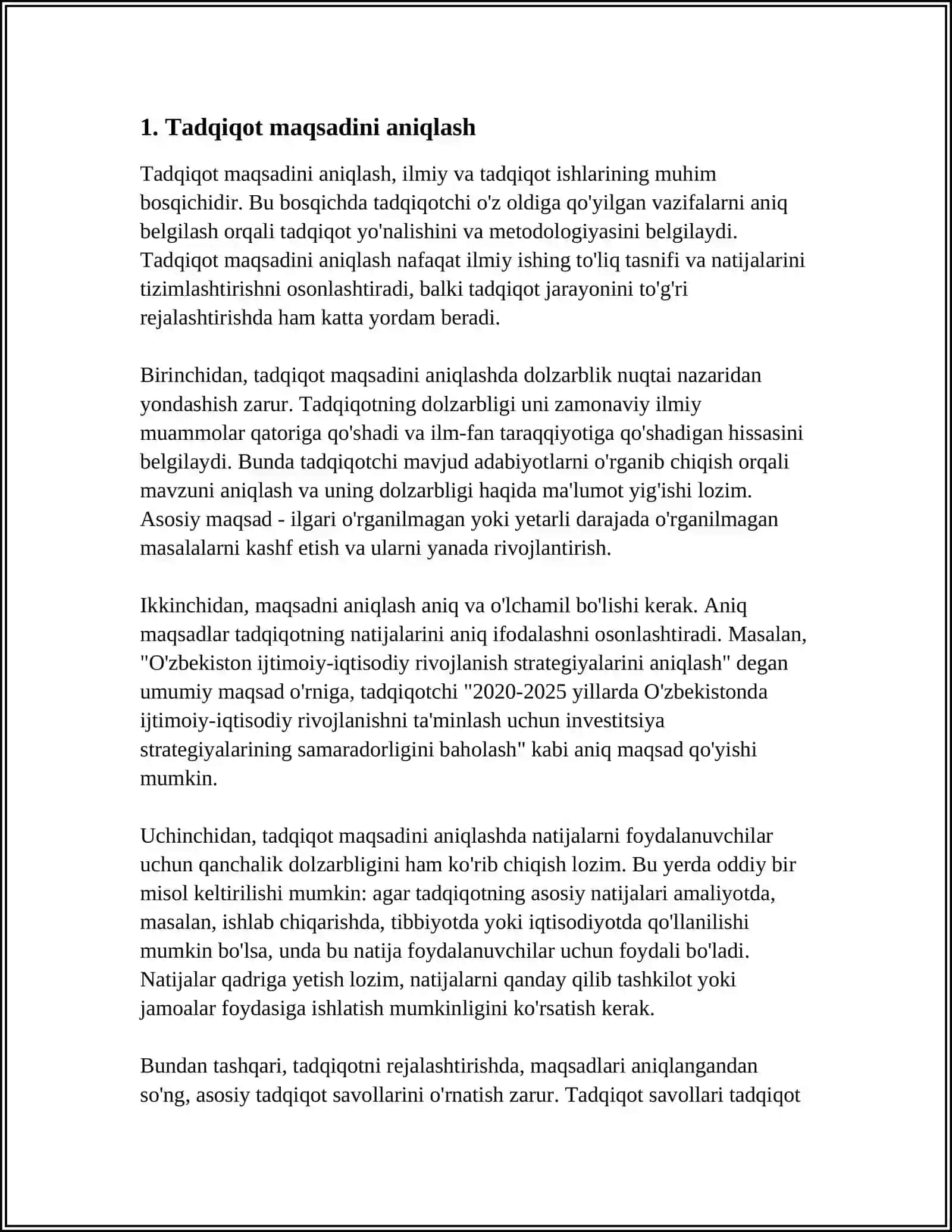 MUSTAQIL ISH Mavzu: TAQIQOTLAR OLIB BORISH JARAYONI VA UNI TASHKIL ETISH 3