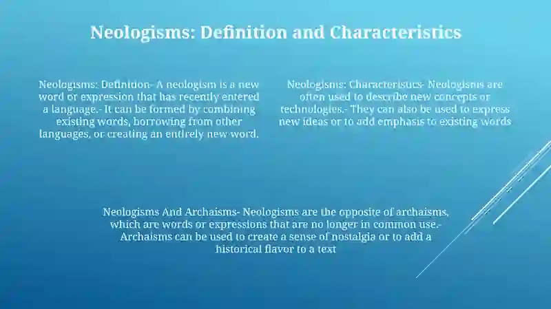 Neologisms And Archaisms 3