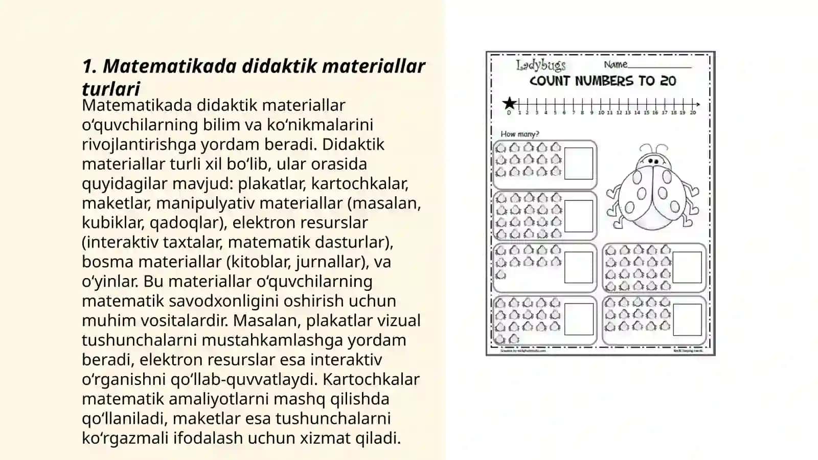 Matematikaga oid didaktik materiallarni tayyorlash va ulardan darsda foydalanish metodikasi 3