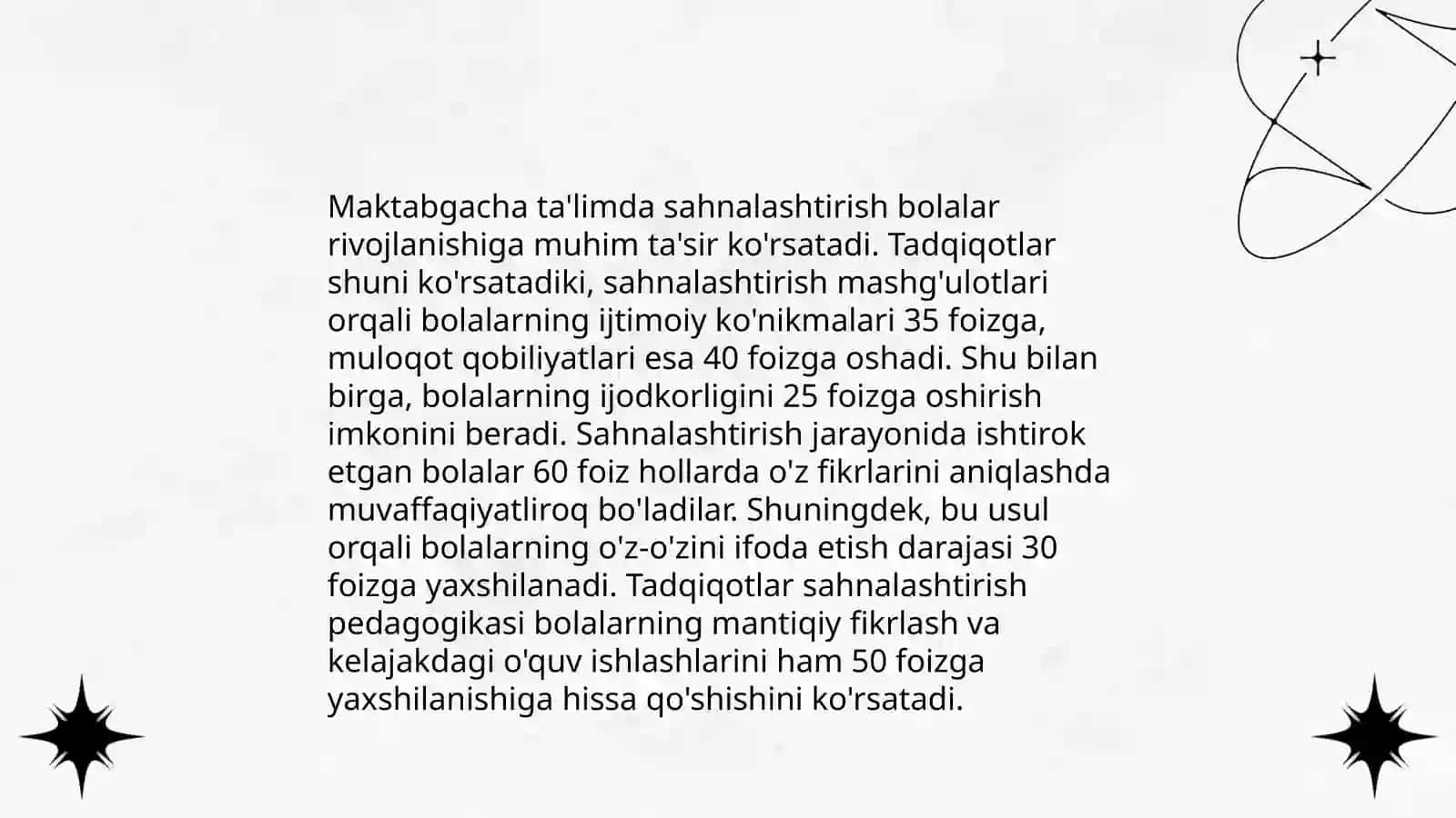 Maktabgacha taʼlimda sahnalashtirish faoliyatining ahamiyati 3