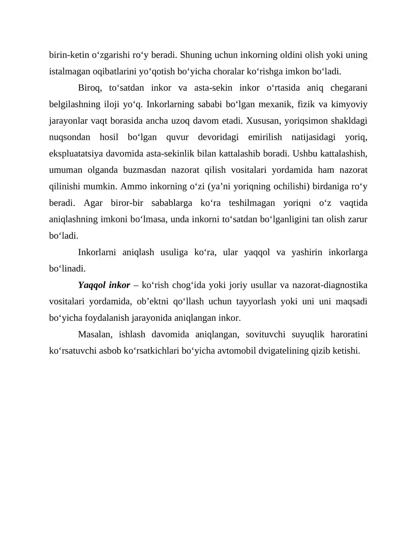 Inkor klassifikasiyasi. 3