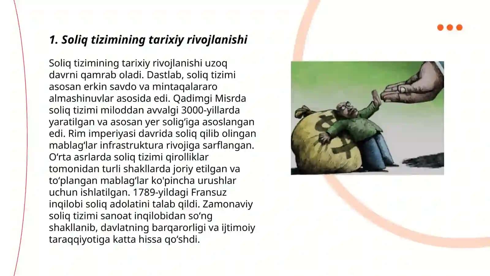 Soliq tizimining tarixiy rivojlanishi 3