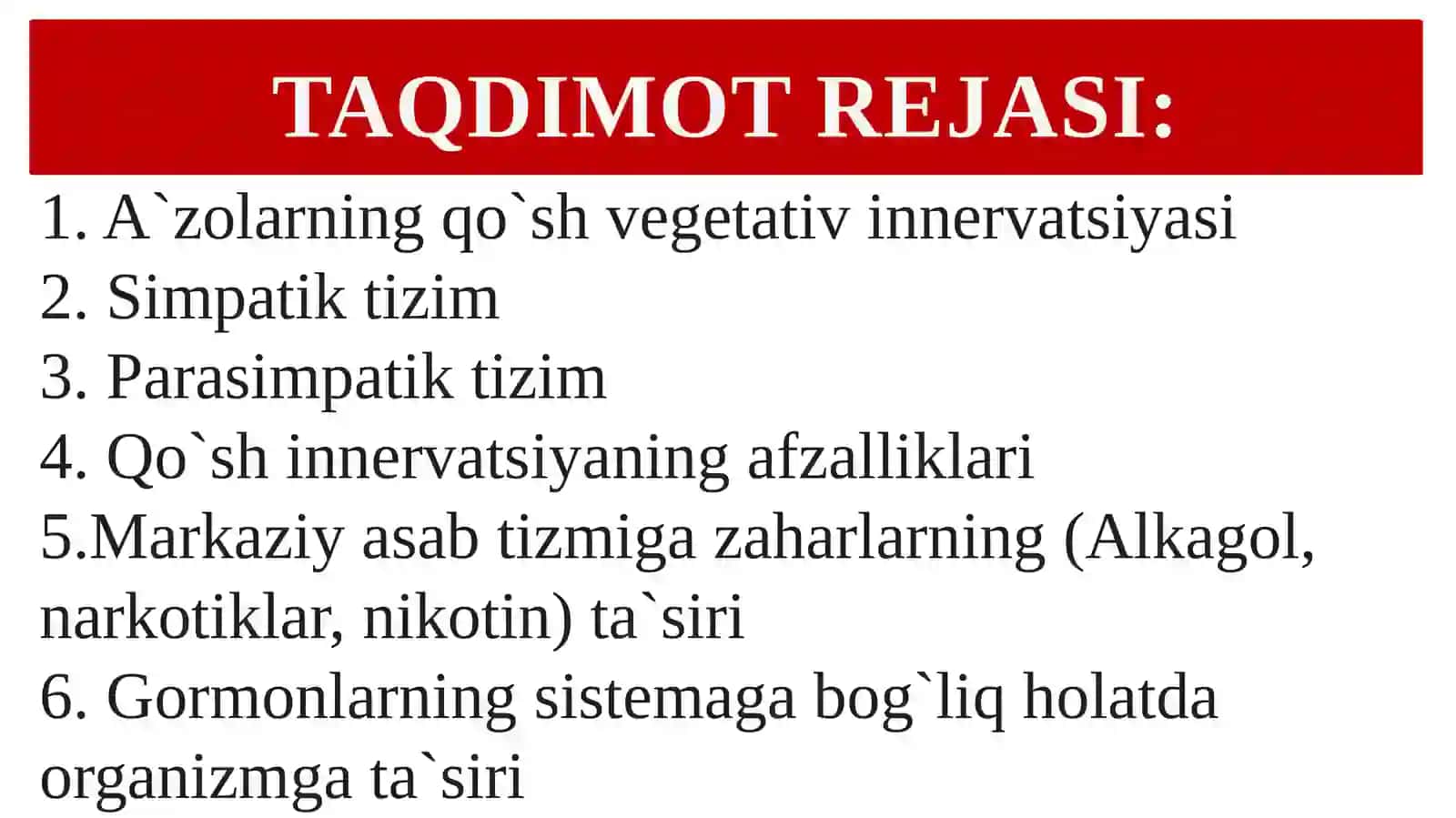 O‘PKANING NAFASGA OID BO‘LMAGAN FUNKSIYALARI. SUN'IY NAFAS. NAFASNING PATOLOGIK TURLARI. TO‘QIMADAGI NAFASI. GIPOKSIYA UNING TURLARI. 3
