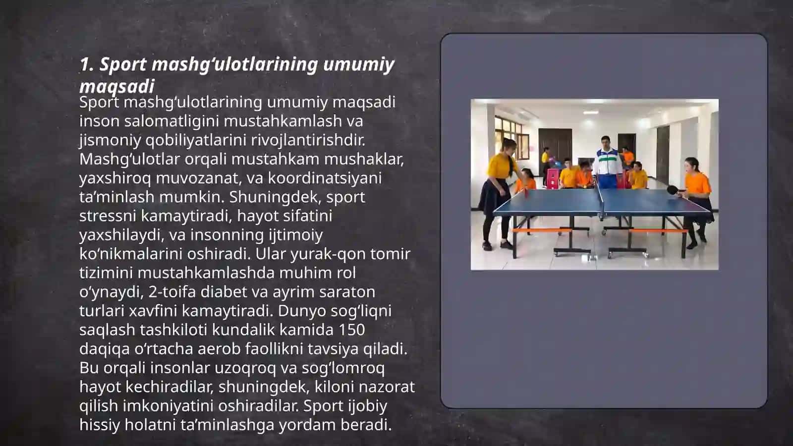 Sport mashg‘ulotlarining maqsadi, vazifalari, vositalari va uslublari 3