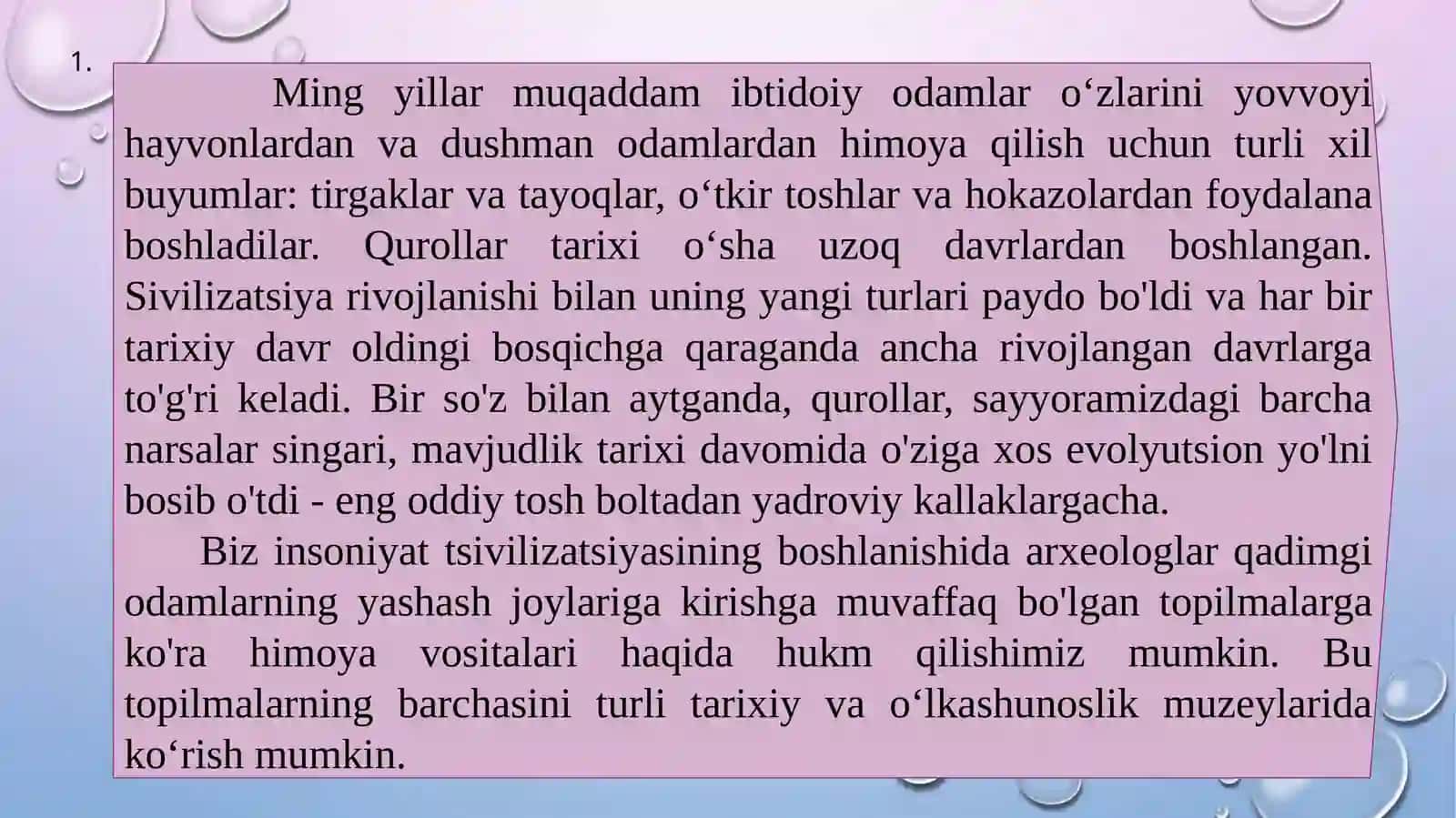 Eng qadimgi qurollar haqida va takomillashib borishi 3