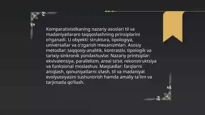 Komparativistika 3