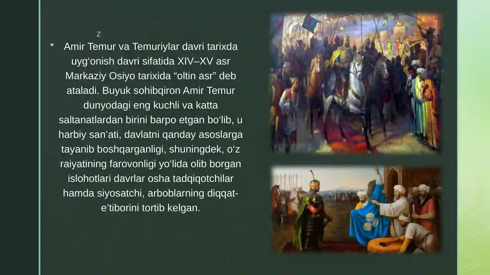 Amir Temur va Temuriylar davridagi iqtisodiy g'oyalar va iqtisodiy siyosat 3
