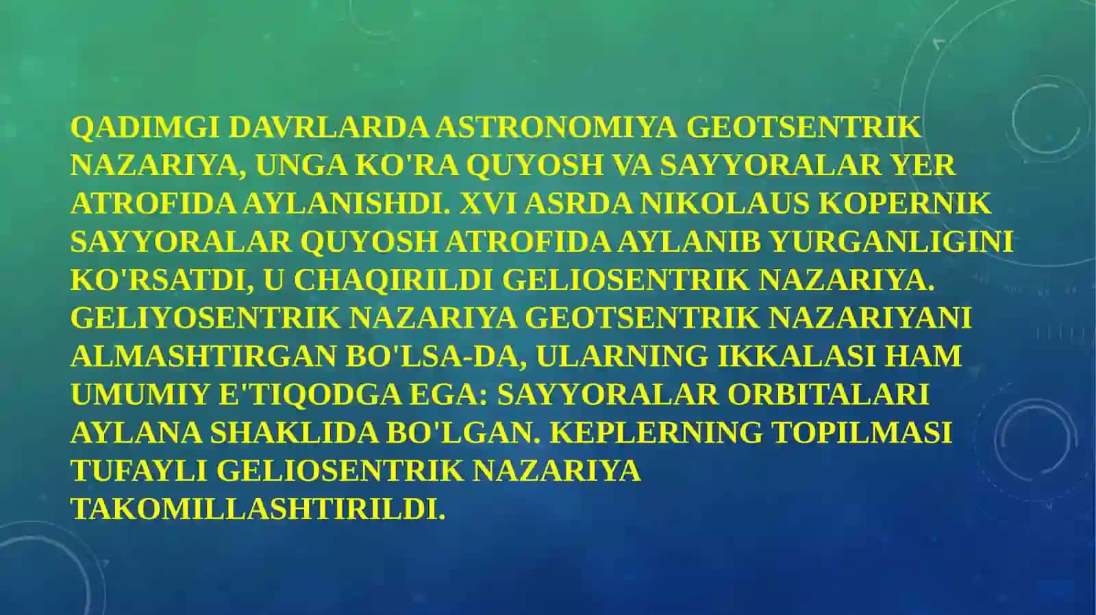 Kepler qonunlari 3