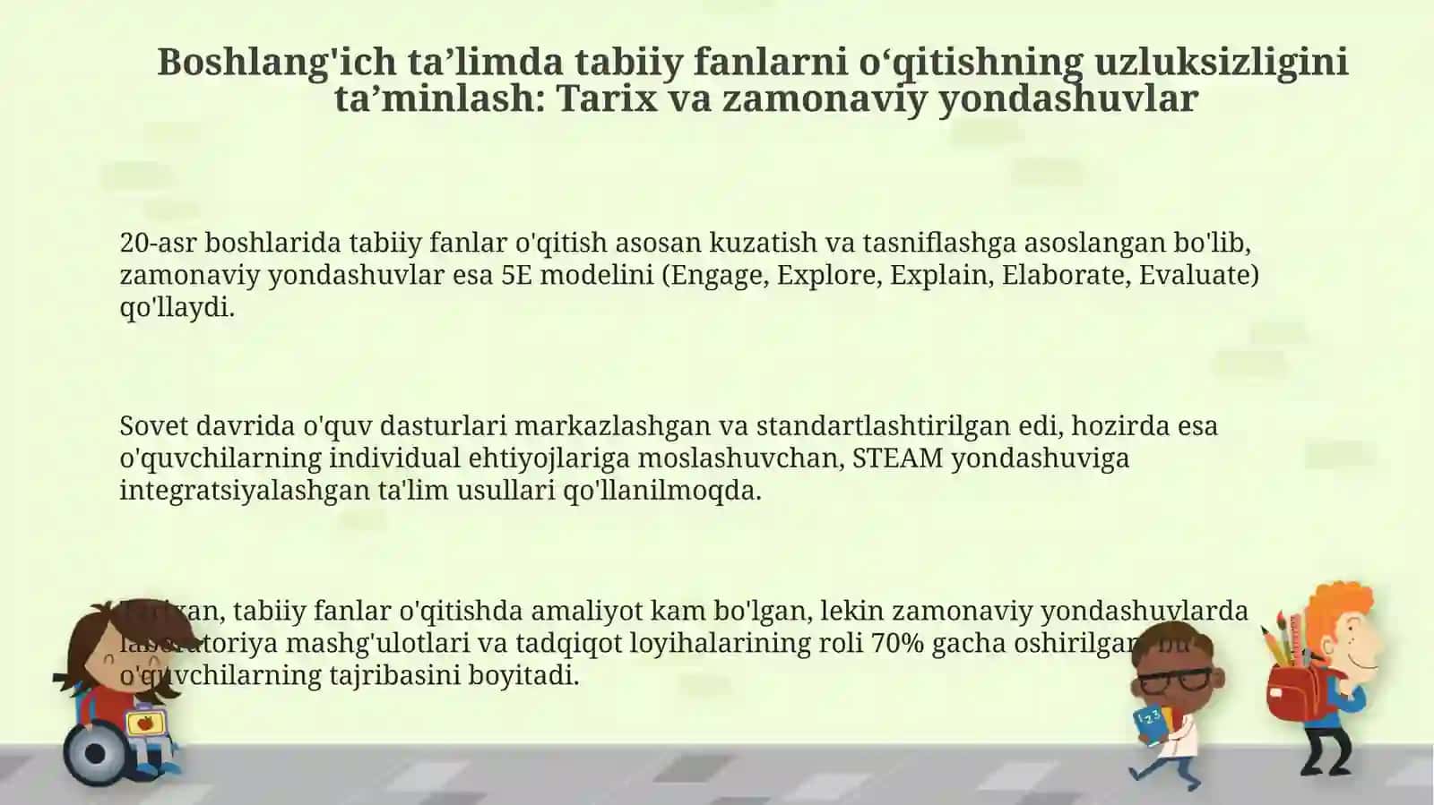 Boshlangʻichtaʼlimtabiiyfanlarinioʻqitishmetodlarivavositalarininguzviyligi 3