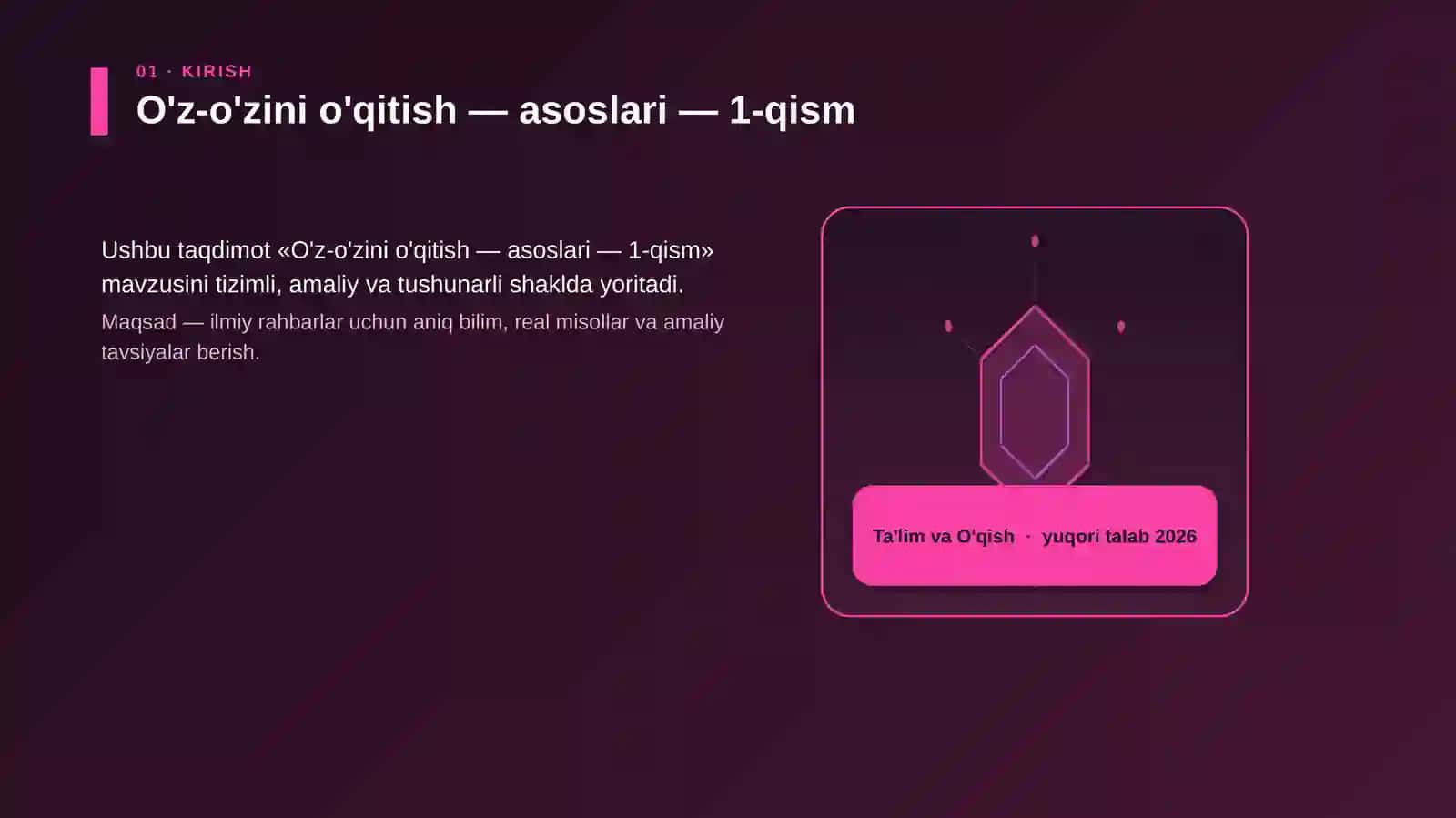 O'z-o'zini o'qitish — asoslari — 1-qism 3