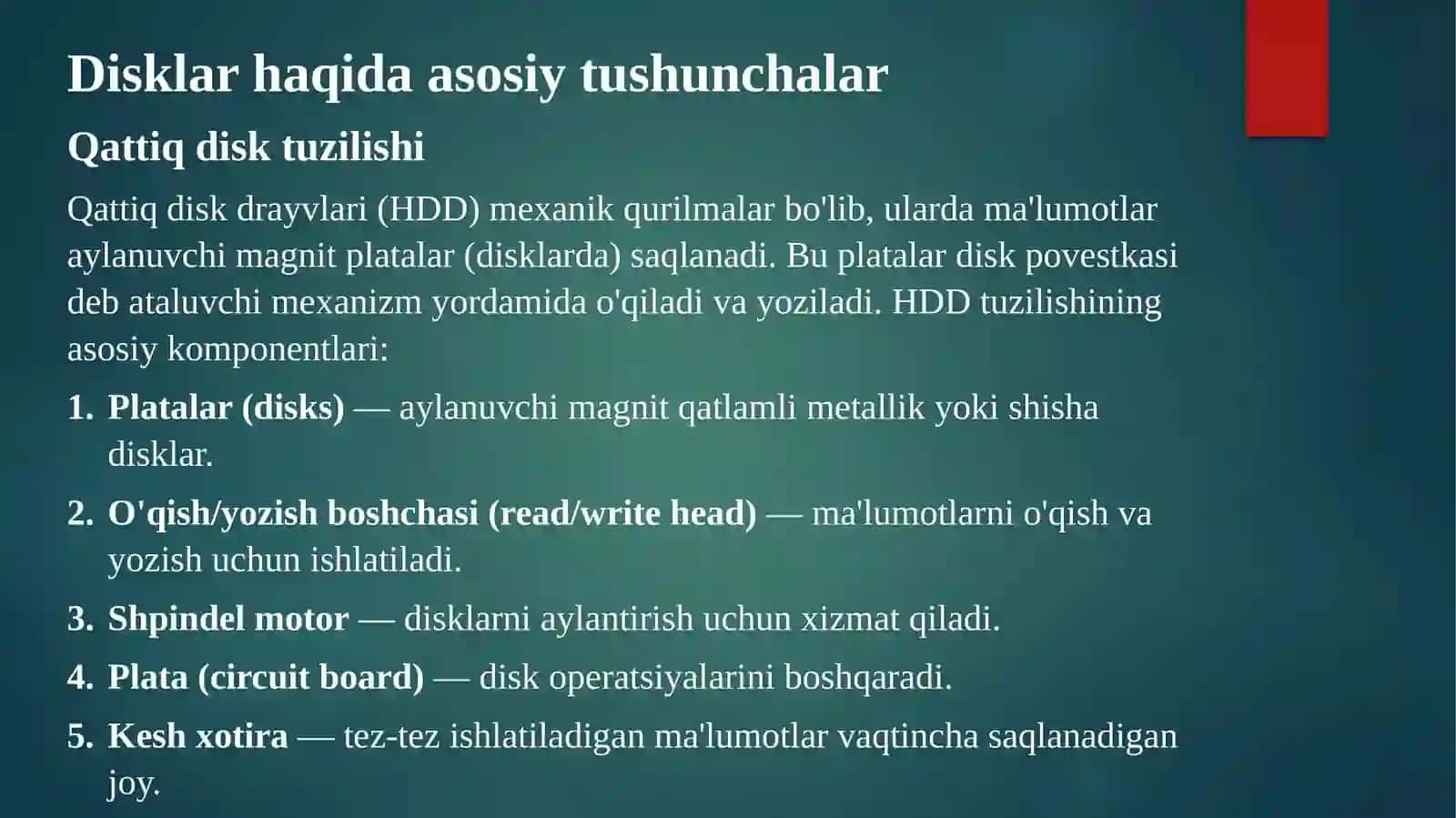 Disklar ni bo'limlash va formatlash 3