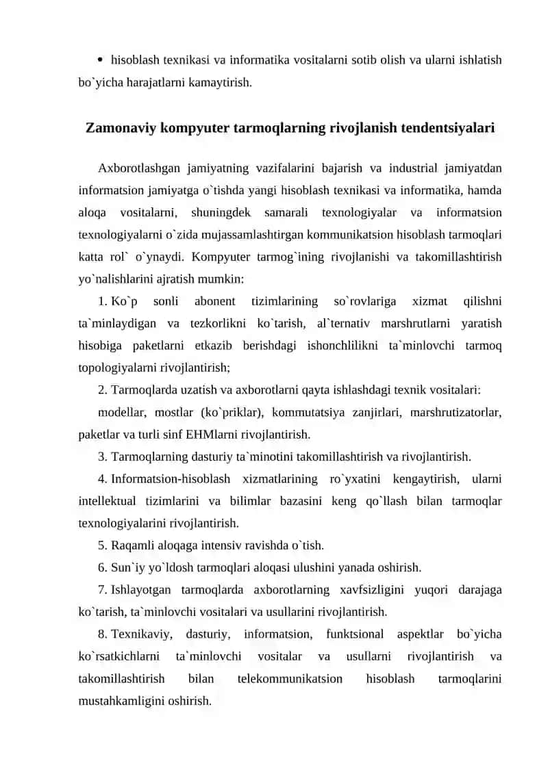Kompyuter tarmoqlari uning asosiy tushunchalari va turlari 3