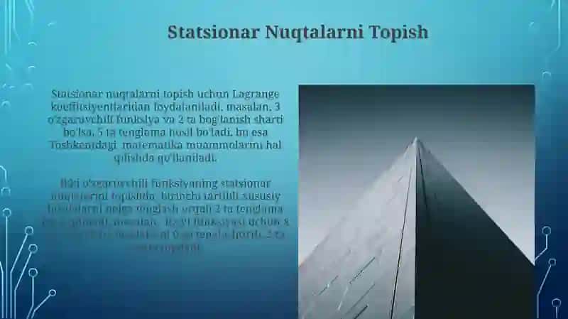Statsionar Nuqtalarni Topish 3