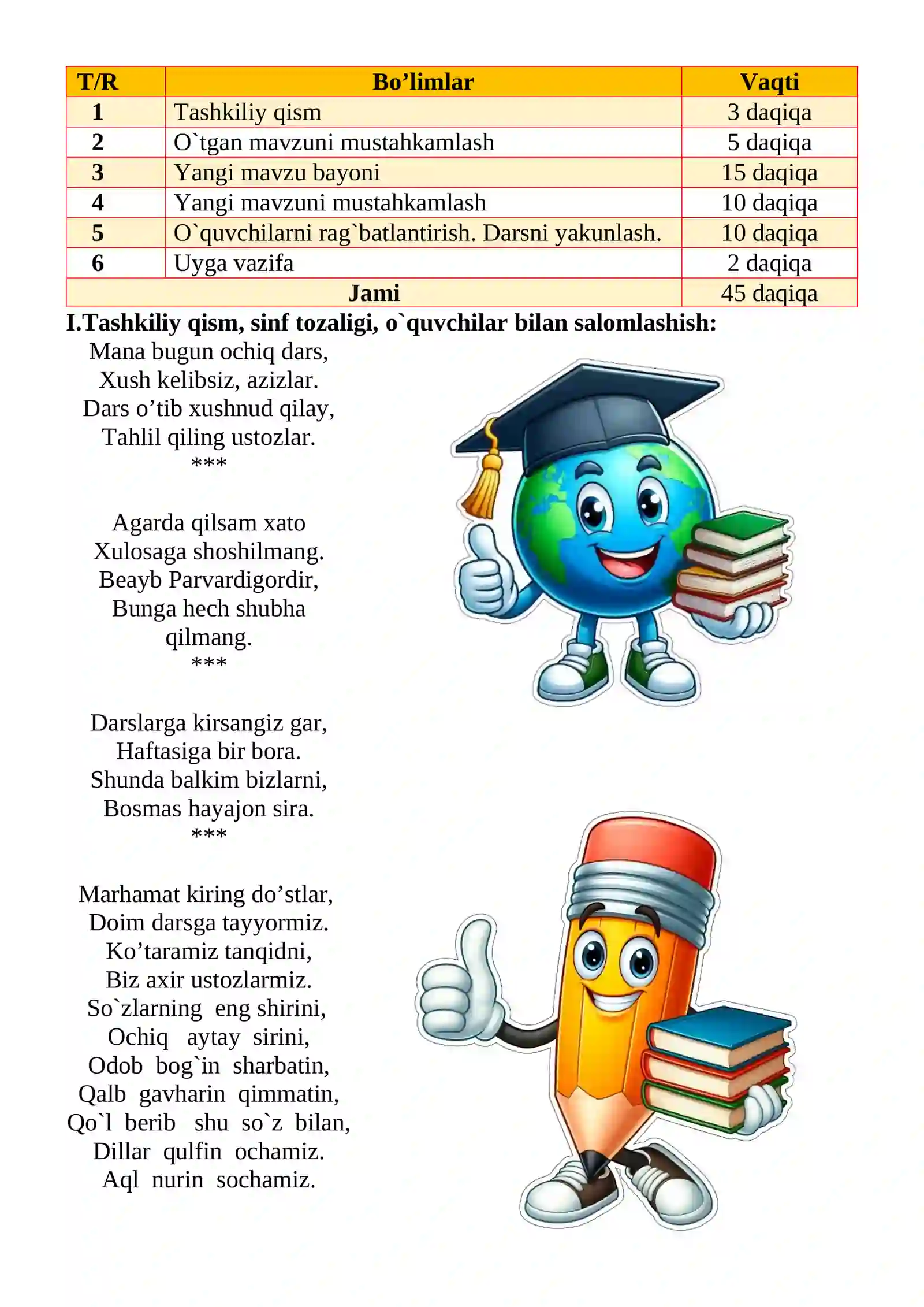 Son so‘z turkumi mavzusidagi  4-sinf Ona tili  fanidan dars ishlanmasi 3