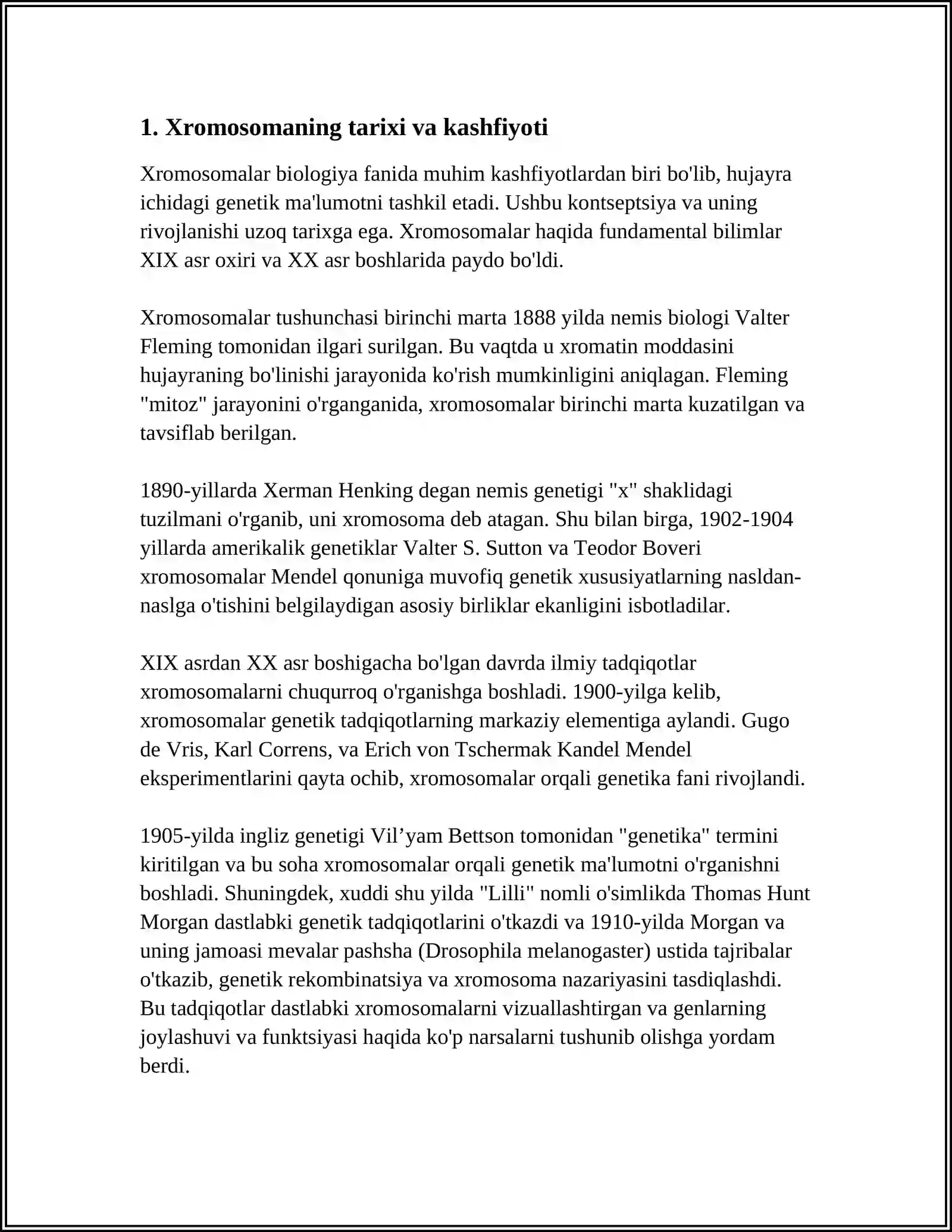 XROMOSOMA TAVSIFI, MORFOLOGIYASI VA TUZILISHI 3