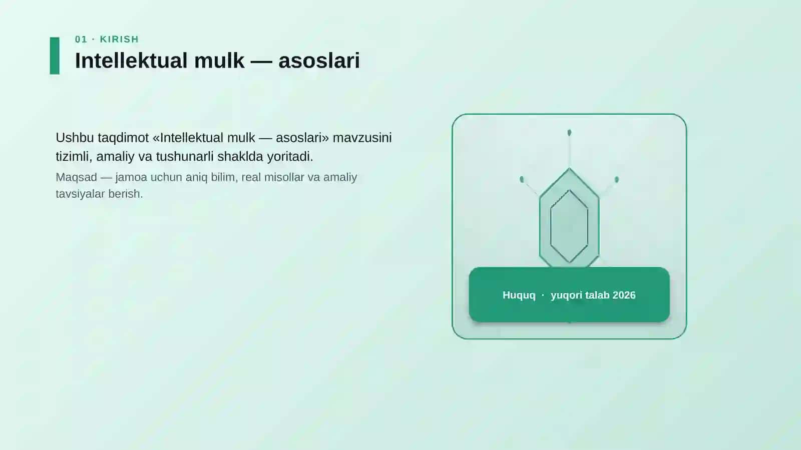 Intellektual mulk — asoslari 3
