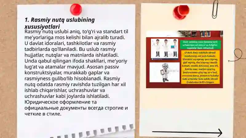 Rasmiy nutq uslubi va rasmiy ish yuritish oʻziga xos tomonlari 3