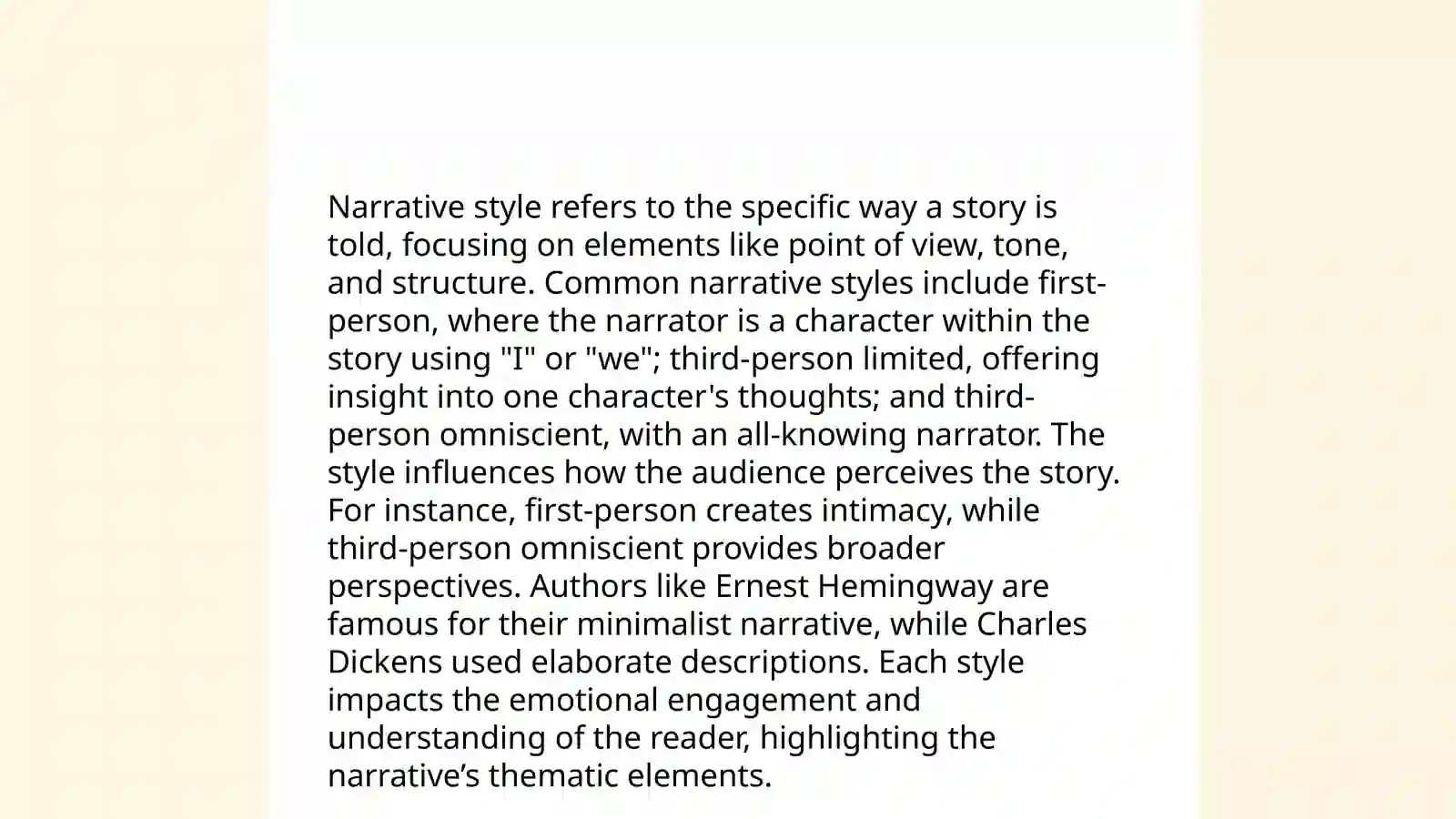 Writing style and format 3