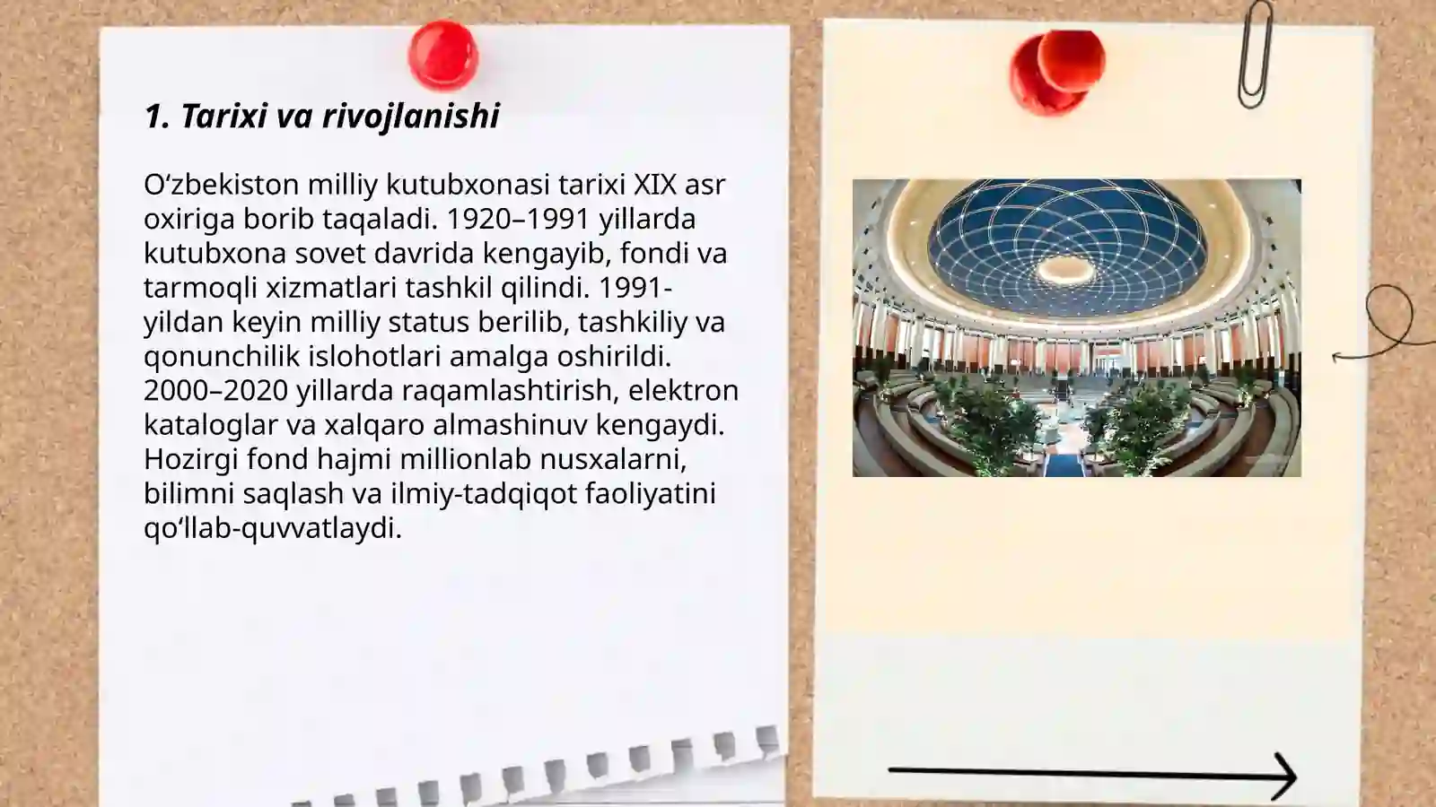 Oʻzbekiston milliy kutubxonasi faoliyati 3