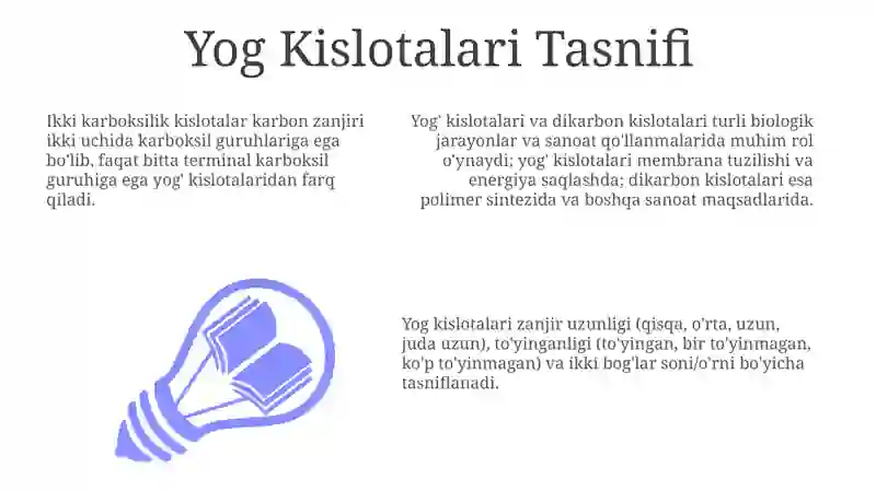 Yog Kislotalari va Dikarbon Kislotalar 3