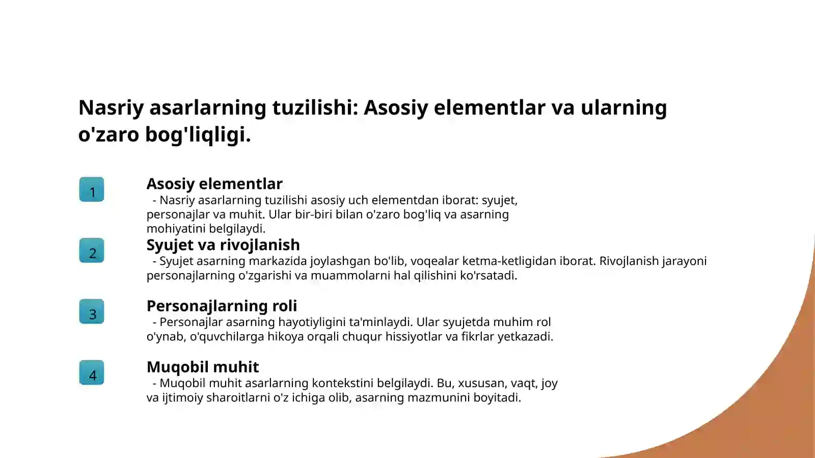 Nasriy asar matin ustida ishlash 3