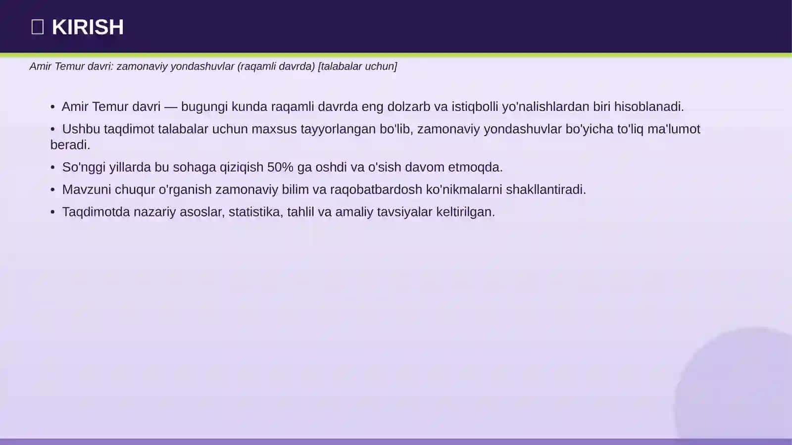 AMIR TEMUR DAVRI 3