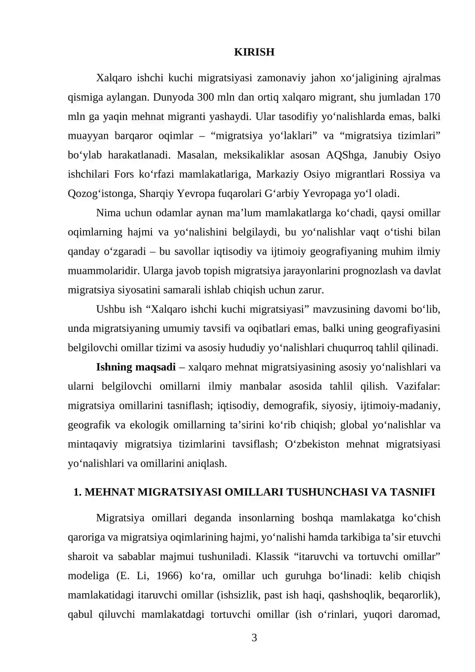 Xalqaro ishchi kuchi migratsiyasining asosiy yo‘nalishlari va omillari 3