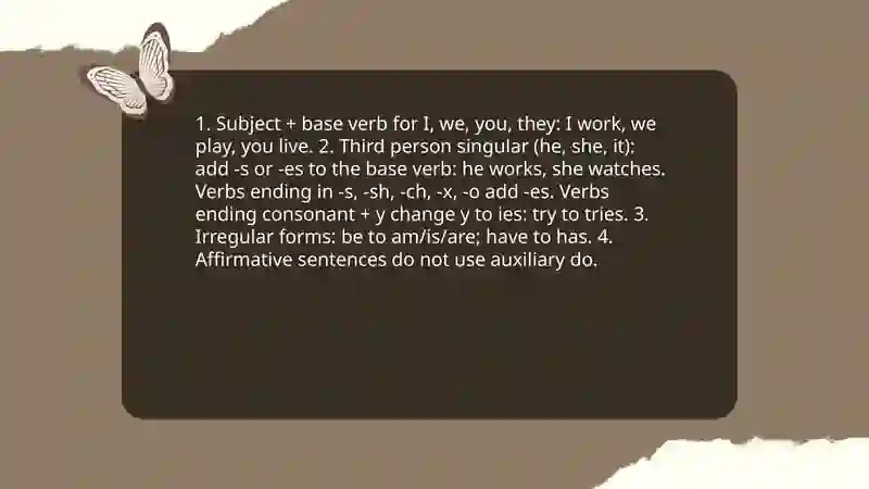 Present simple tense 3